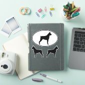 Boxer Dog Silhouettes Vinyl Sticker Set (iPad Cover)