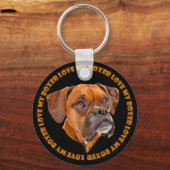 Boxer Dog Sleutelhanger (Voorkant)