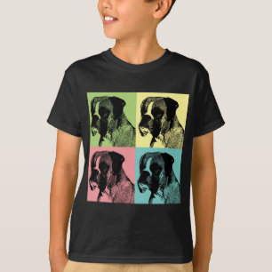 Boxer Dog Stamper Pop Art T-shirt