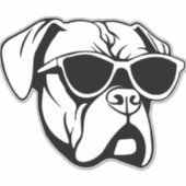 Boxer Dog Sticker (Voorkant)