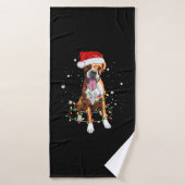 Boxer Dog Tree kerstlampjes Pajama Badhanddoek (Badhanddoek)