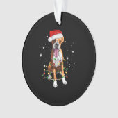 Boxer Dog Tree kerstlampjes Pajama Ornament (voorkant)