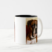 Boxer Dog Tweekleurige Koffiemok (Voorkant rechts)