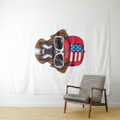 Boxer Dog USA Wandkleed (In Situ (horizontaal))