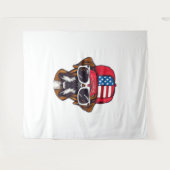 Boxer Dog USA Wandkleed (Voorkant (horizontaal))