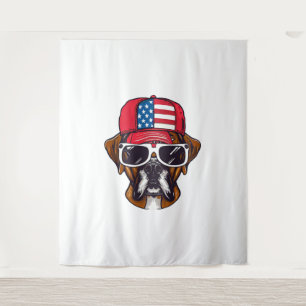 Boxer Dog USA Wandkleed