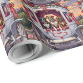 Boxer Dog Valentine's Day  Cadeaupapier (Rol Hoek)