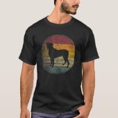 Boxer Dog Verdrukte Retro Style Silhouett T-shirt (Voorkant)