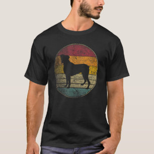 Boxer Dog Verdrukte Retrostijl 70s 80s 9 T-shirt