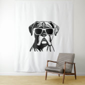 Boxer Dog Wandkleed (In situ)