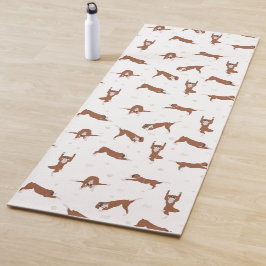 Boxer dog yoga pose yogamat