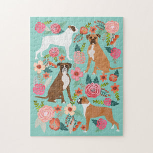 Boxer Dogs Floral Legpuzzel