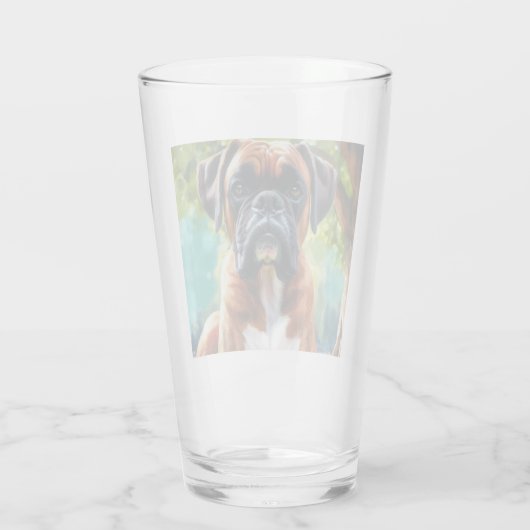 Boxer Dog🐾Wiggle Butts & Tail Wags Glas (Achterkant)