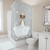 Boxer Douche Chien Rideau (En situation)