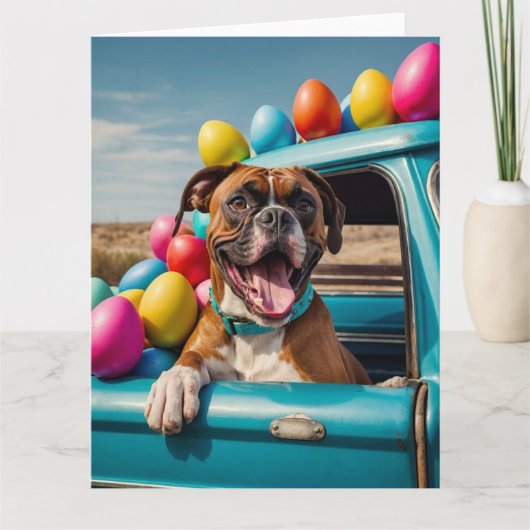 Boxer Easter Eggs Kaart (Voorkant)