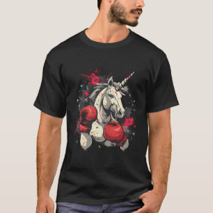 Boxer Eenhoorn met Bokshandschoenen Kickboksen Sch T-shirt