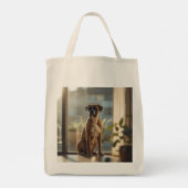 Boxer Elegant Grocery Tote Bag (Dos)