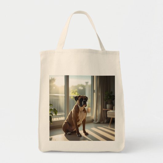 Boxer Elegant Grocery Tote Bag (Devant)
