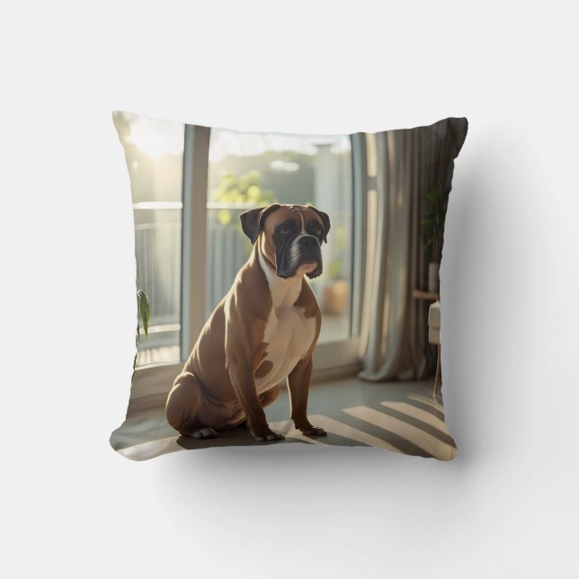 Boxer Elegant Throw Pillow Kussen (Voorkant)