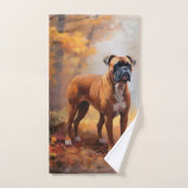 Boxer en automne Feuilles automne Inspire (Serviette à main)