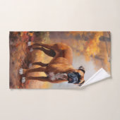Boxer en automne Feuilles automne Inspire (Serviette à main)