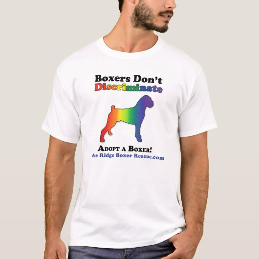Boxer en Gay Pride T-shirt (Voorkant)
