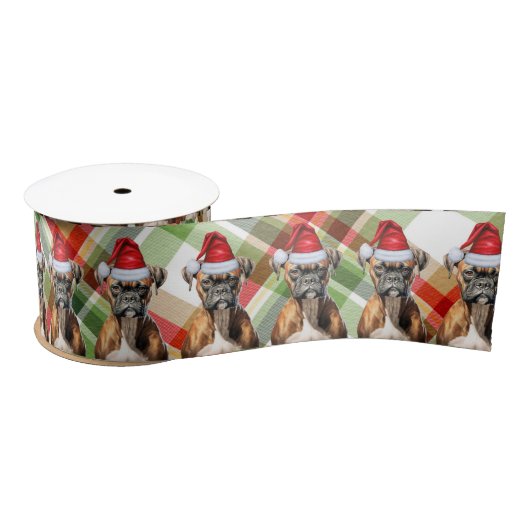 Boxer en Holiday Pset Funny Dog Kerstmis Lint (Spoel)