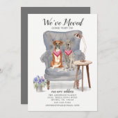 Boxer en Weimaraner Dog Moving Announcement Aankondiging (Voorkant / Achterkant)