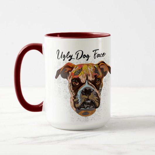 Boxer face moche tasse (Gauche)