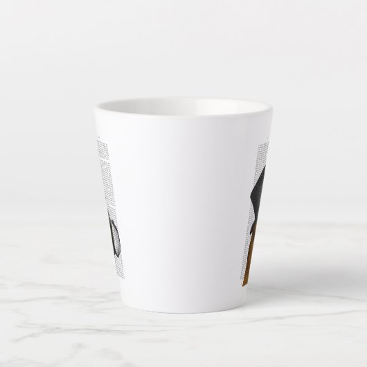 Boxer, Formele hond en Pet Latte Mok (Voorkant)