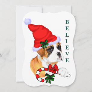 Boxer Geloof In Kerstmis Feestdagenkaart