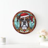 Boxer Glas in lood Kerst Grote Klok (Huis)