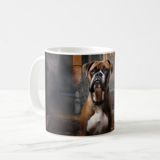 Boxer Halloween eng Koffiemok (Voorkant links)