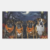 Boxer Halloween Spoken Rechthoekige Sticker (Voorkant)