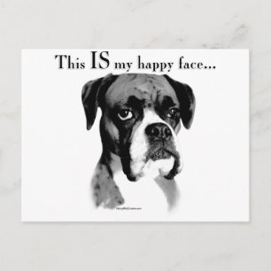 Boxer Happy Face Briefkaart