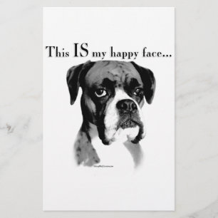 Boxer Happy Face Briefpapier