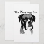 Boxer Happy Face Briefpapier (Voorkant / Achterkant)