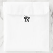Boxer Happy Face Driehoek Sticker (Tas)