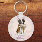 Boxer Heart Mam Sleutelhanger (Voorkant)