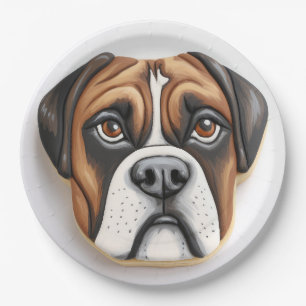 Boxer Hond 3D Geïnspireerd Papieren Bordje