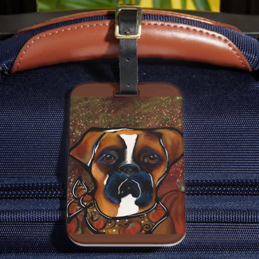 Boxer Hond Bagagelabel (Voorkant Insitu 2)