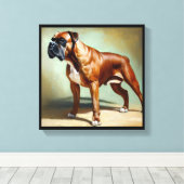 Boxer Hond Canvas Afdruk (Insitu (Houten vloer))