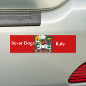 Boxer Hond Chef Bumpersticker (Op auto)