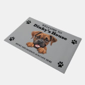 Boxer Hond Deurmat (Schuin)