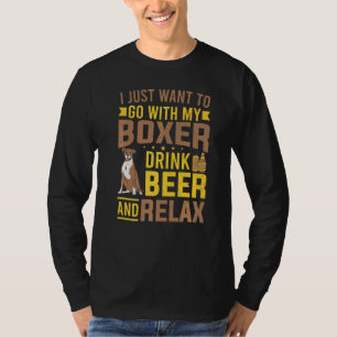 Boxer hond eigenaar Ik wil gewoon gaan met mijn bo T-shirt