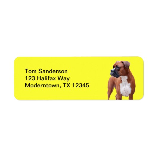 Boxer-hond Etiket (Voorkant)