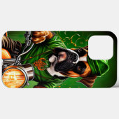 Boxer Hond Fietst op St. Patrick's Day Case-Mate iPhone Case (Achterkant (horizontaal))