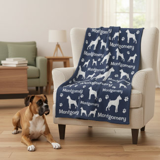 Boxer Hond Fleece Deken – Gezellig Aangepast Huisd
