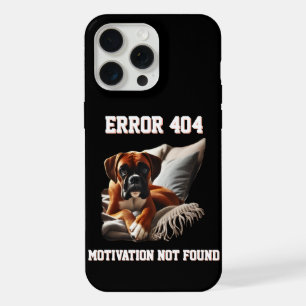 Boxer Hond Fout 404 Motivatie Niet Gevonden iPhone 15 Pro Max Hoesje