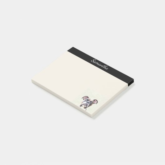 Boxer-hond gepersonaliseerd artikel post-it® notes (Schuin)